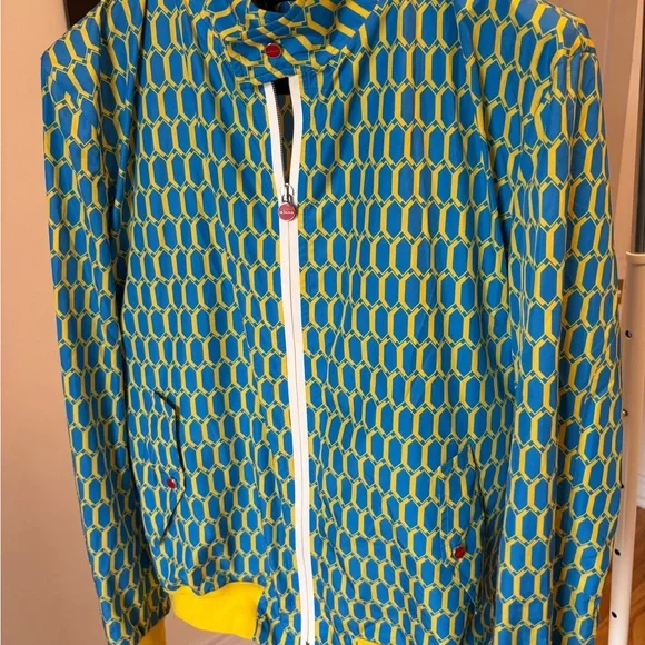 Kiton Blue and Yellow Patterned Jacket - Picture 2 of 6